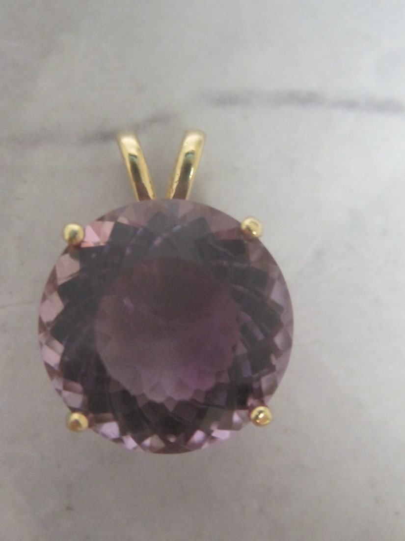 14k Gold Amethyst Pendant (1 of 3)
