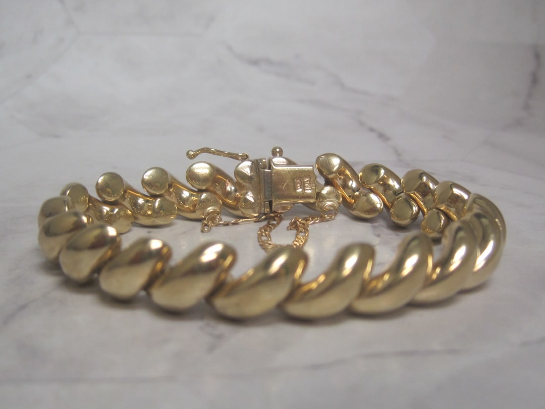 7" 10k Gold San Marco Bracelet (1 of 5)