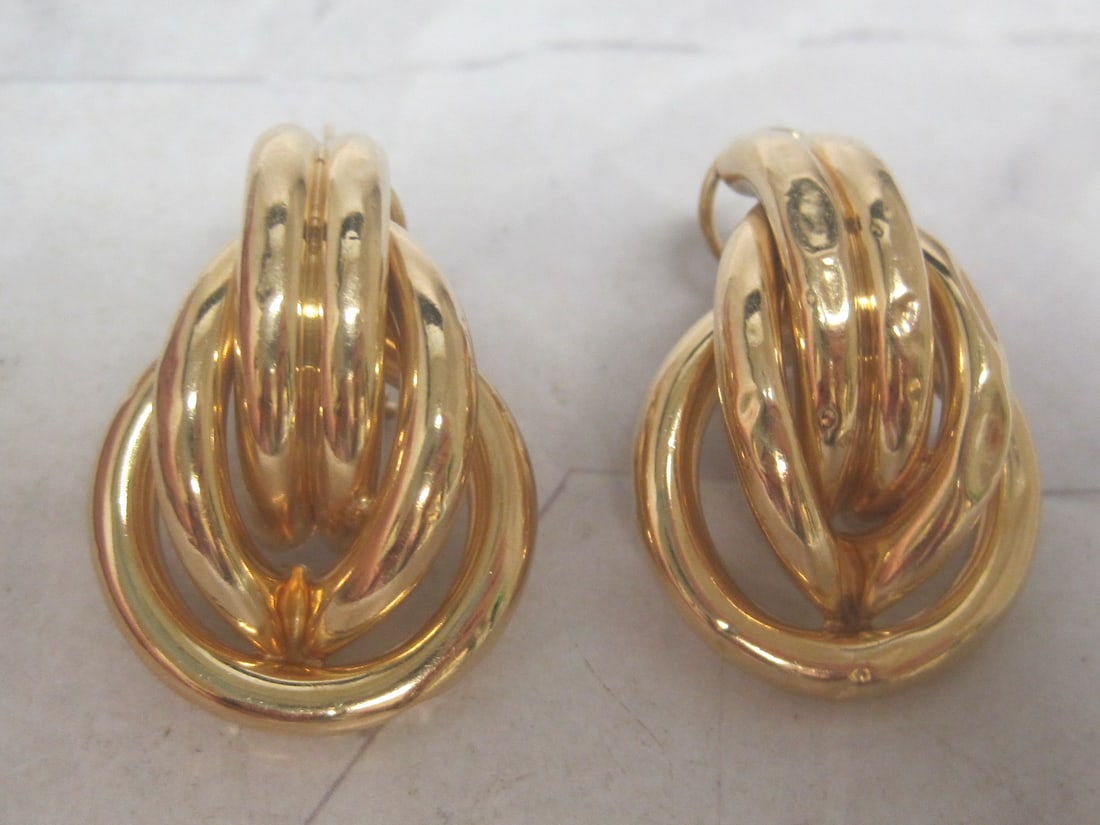 14k Gold Bold Pierced Earrings (1 of 6)