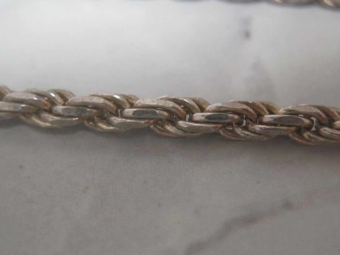 7" Sterling Silver Rope Bracelet - 2