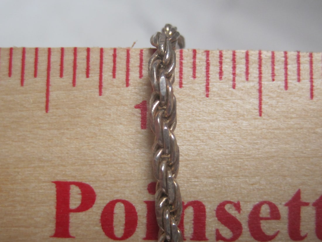 7" Sterling Silver Rope Bracelet - 4