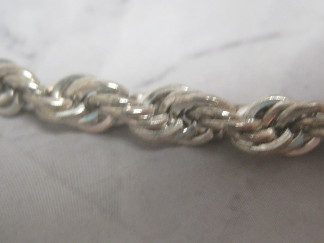 8" Sterling Silver Rope Bracelet - 2