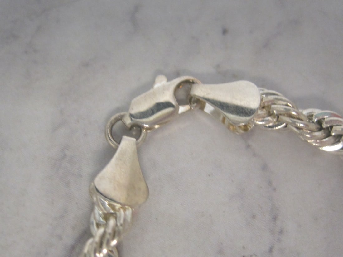 8" Sterling Silver Rope Bracelet - 3