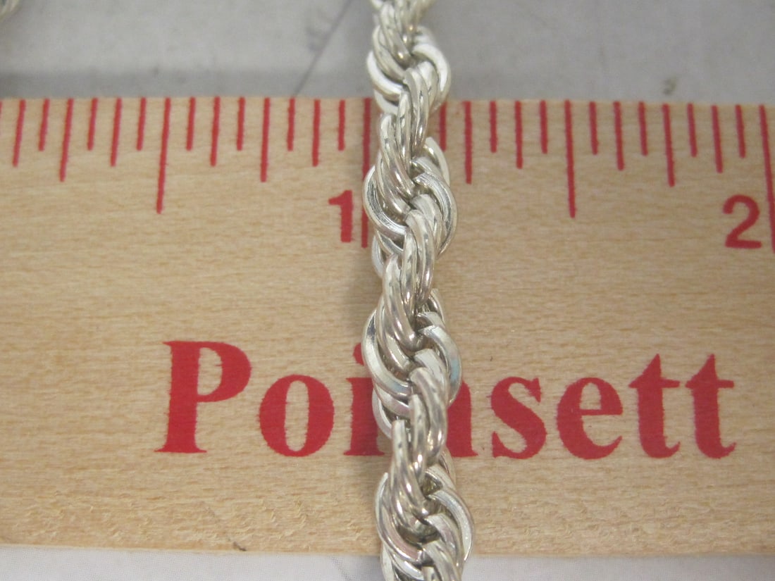 8" Sterling Silver Rope Bracelet - 4