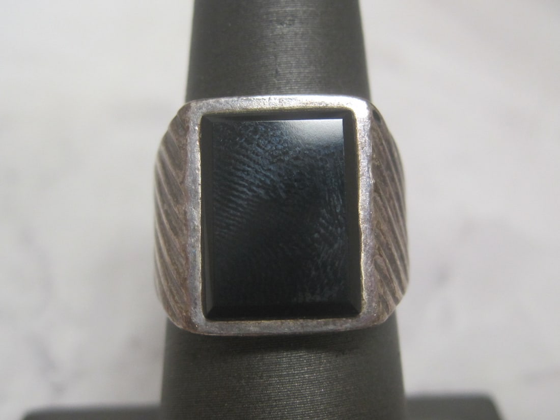 Sterling Silver Onyx Ring (1 of 4)