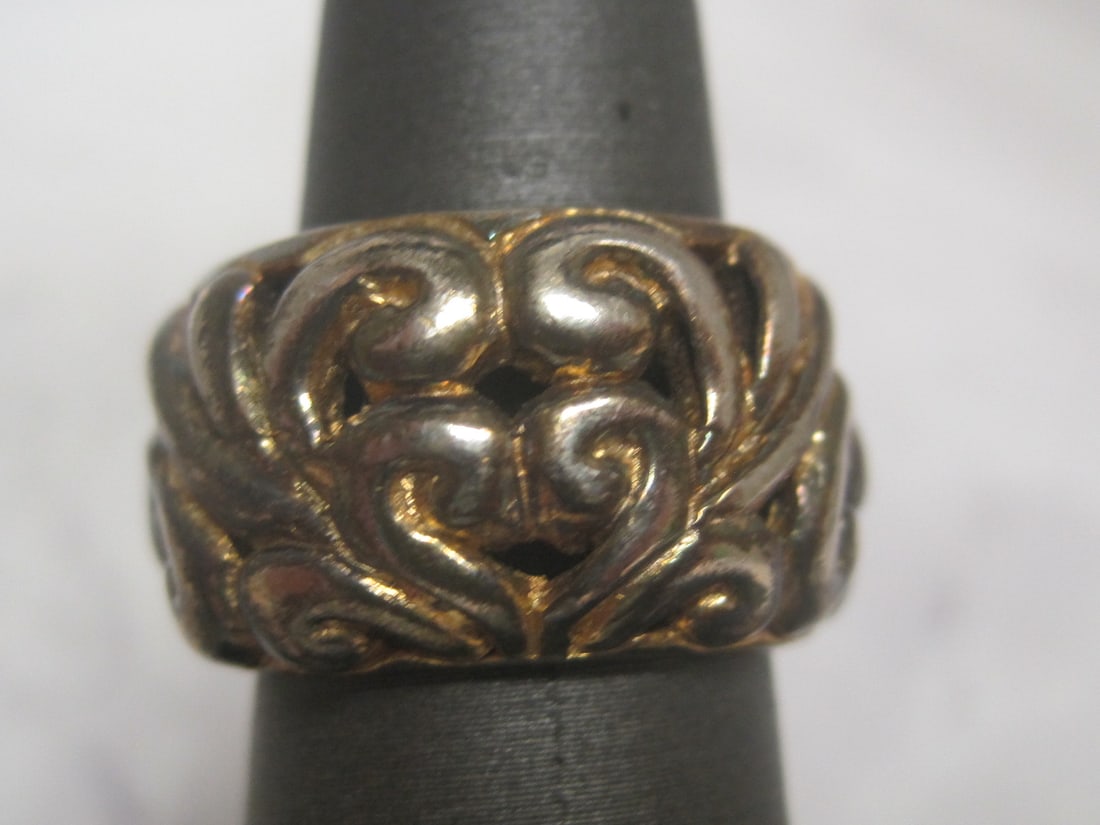 Sterling Silver Filigree Wide Band Ring (1 of 4)