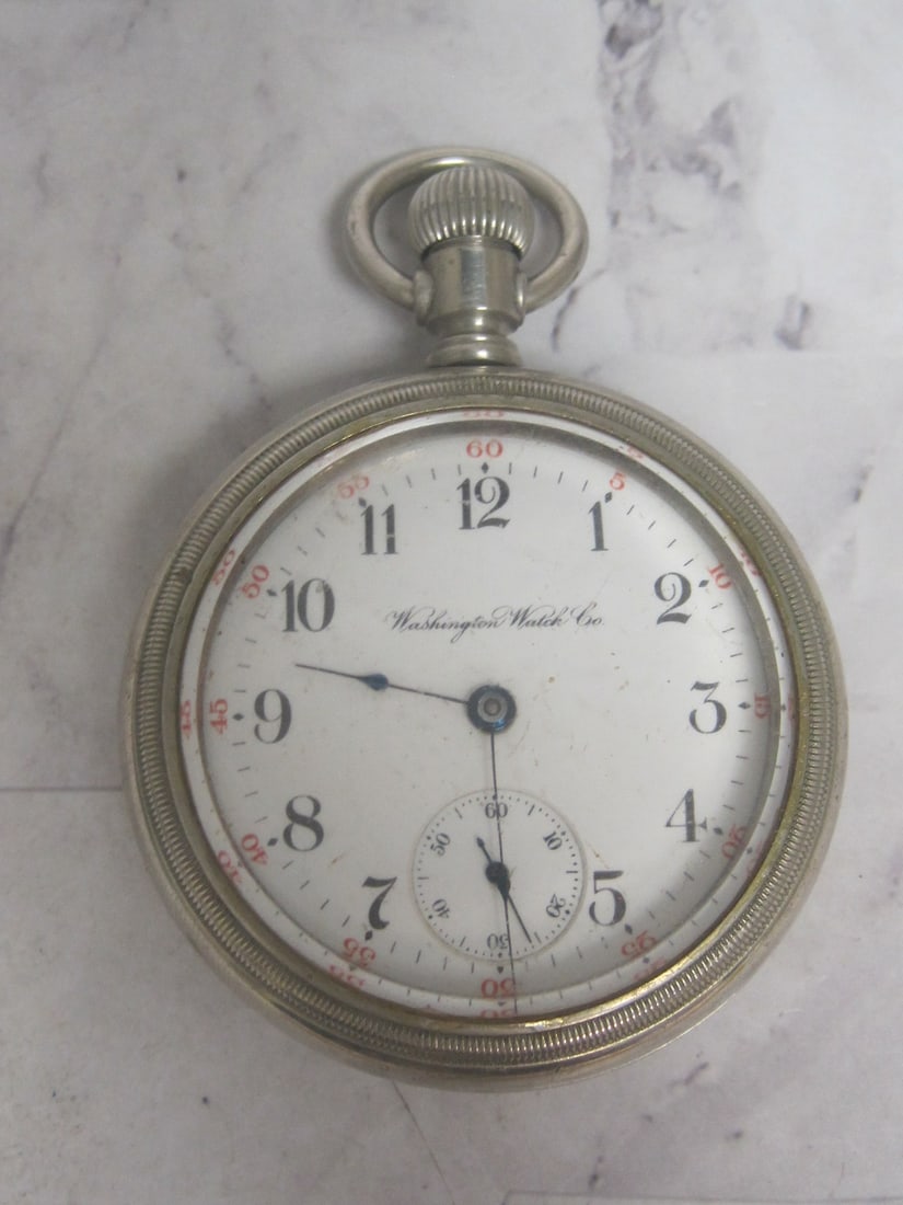 Washington Watch Co. Liberty Bell 17 Jewels Pocketwatch (1 of 8)