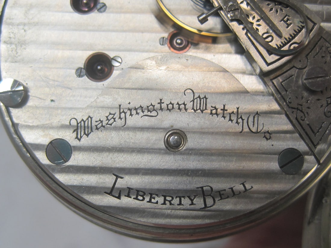 Washington Watch Co. Liberty Bell 17 Jewels Pocketwatch - 7