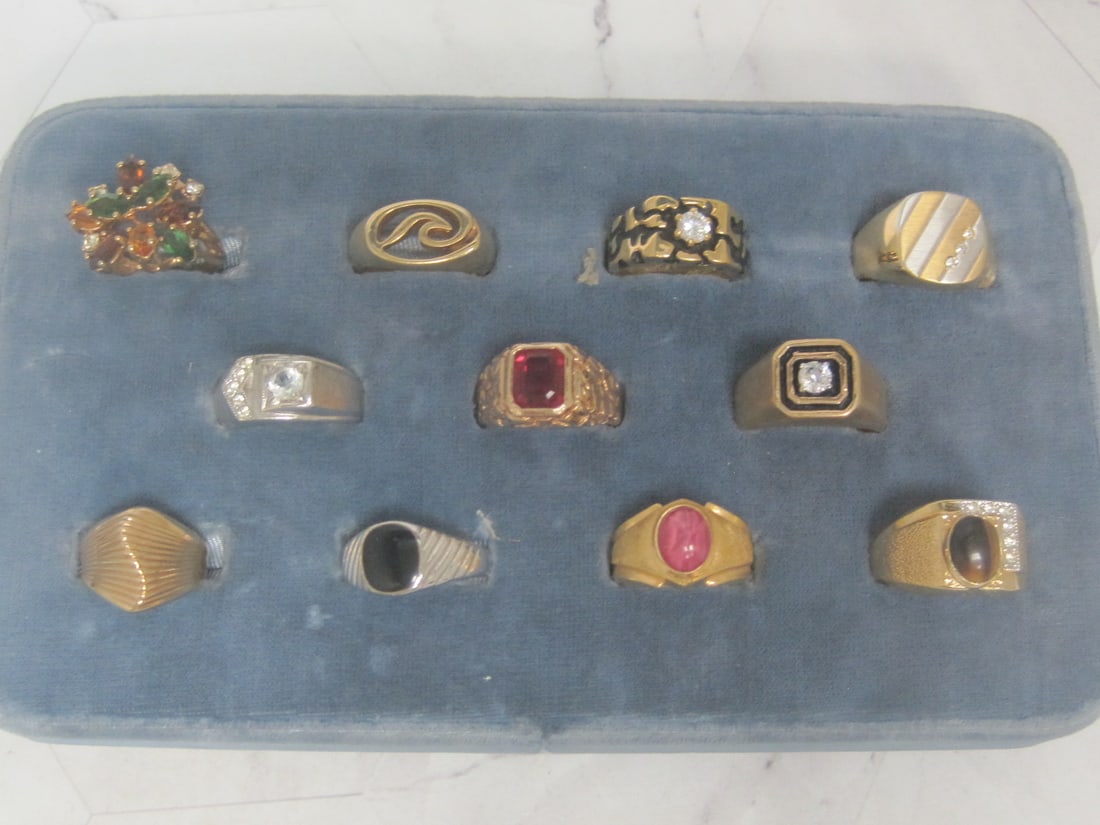 Lot of 11 18k Gold Electroplated Rings (1 of 5)