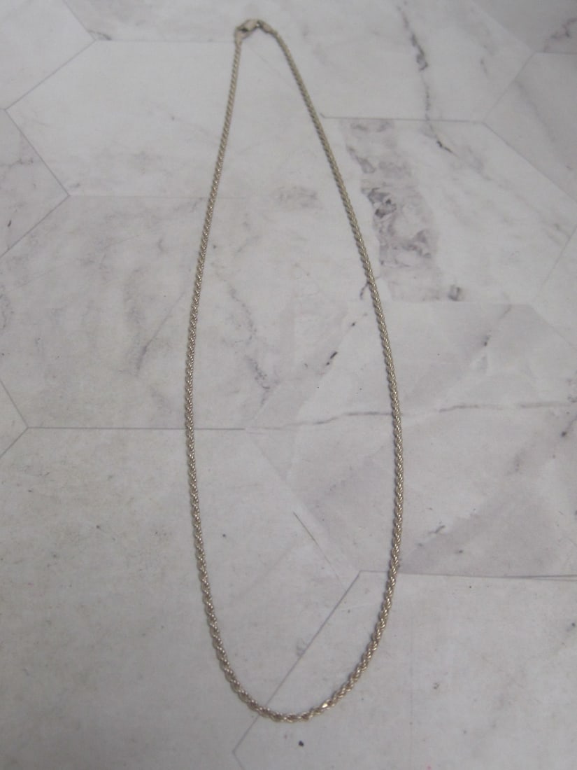 18" Sterling Silver Rope Necklace: Weighs 4.4 grams