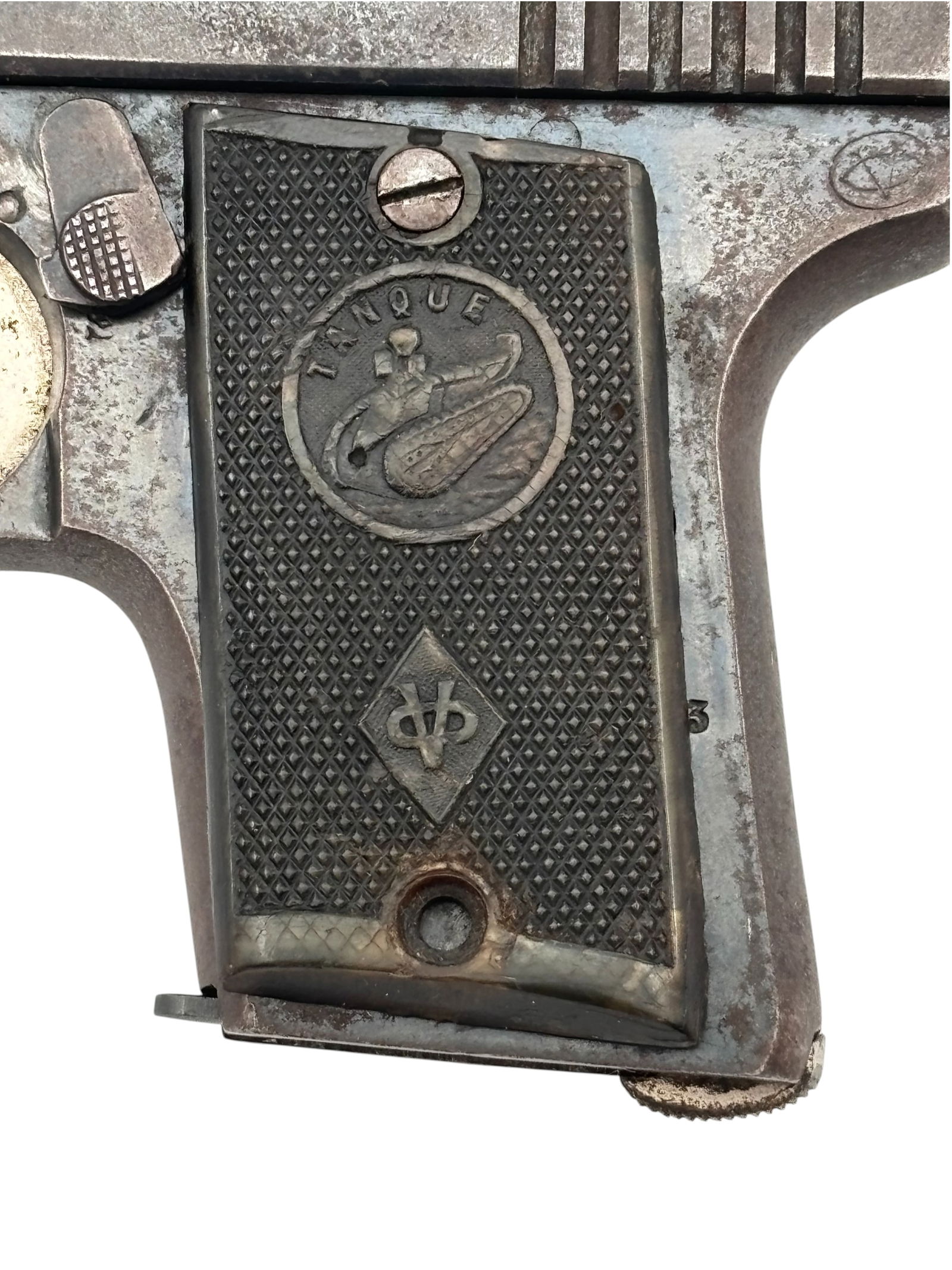 Interesting Low Serial Number Ojanguren y Vidosa Tanque 6.35mm Semi-Automatic Pistol - 6