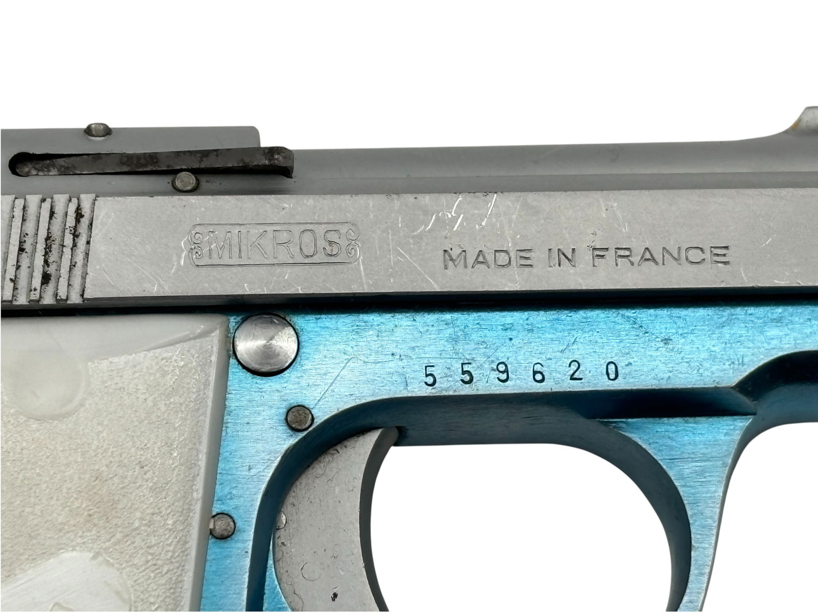 Micros Unique Hendaye .22 SHORT Semi-Automatic Pistol with Leather Gun Case - 5