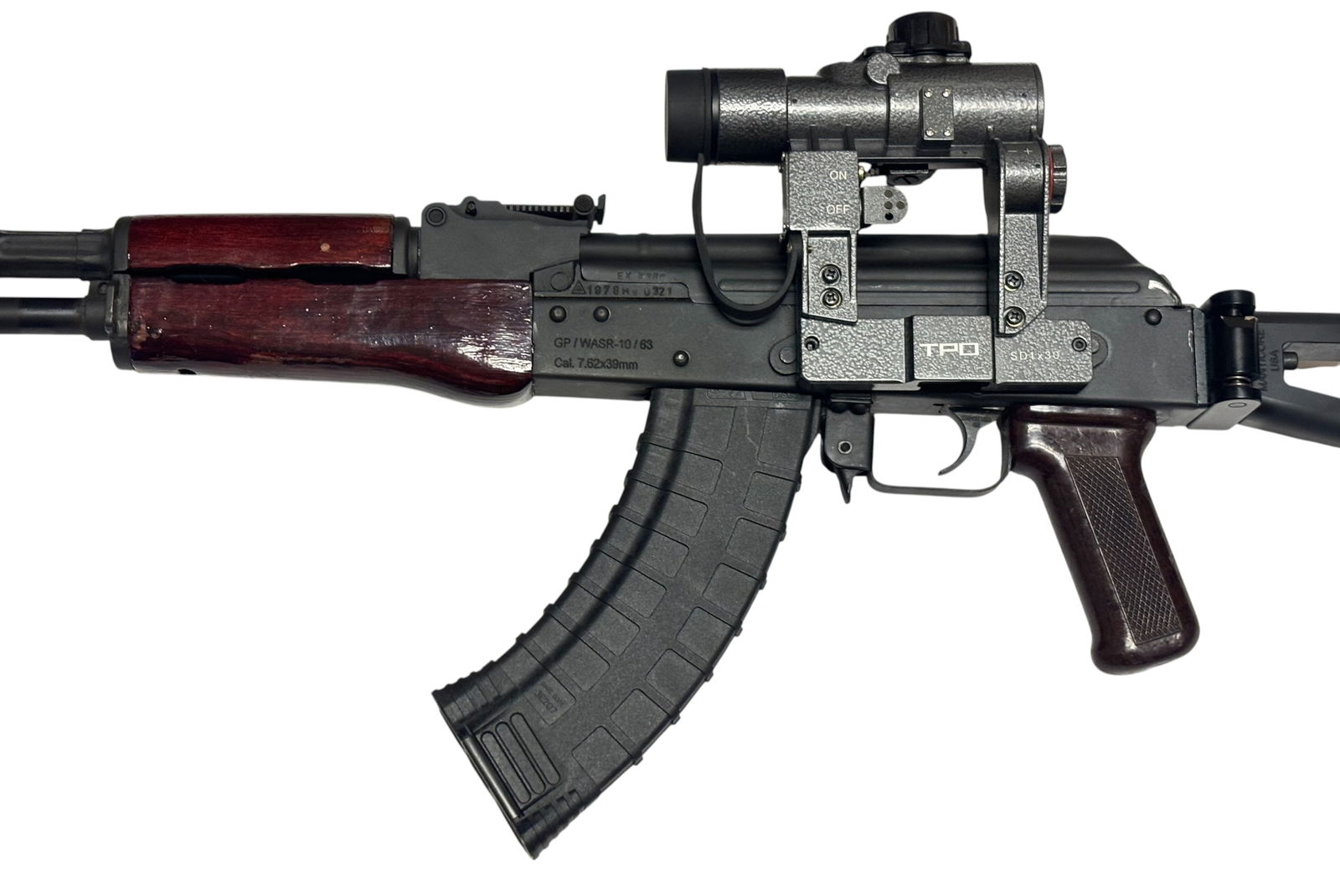 Excellent Romanian GP/WASR-10/63 Romarm 7.62x39 Semi-Automatic AK47 Rifle with Optic - 10