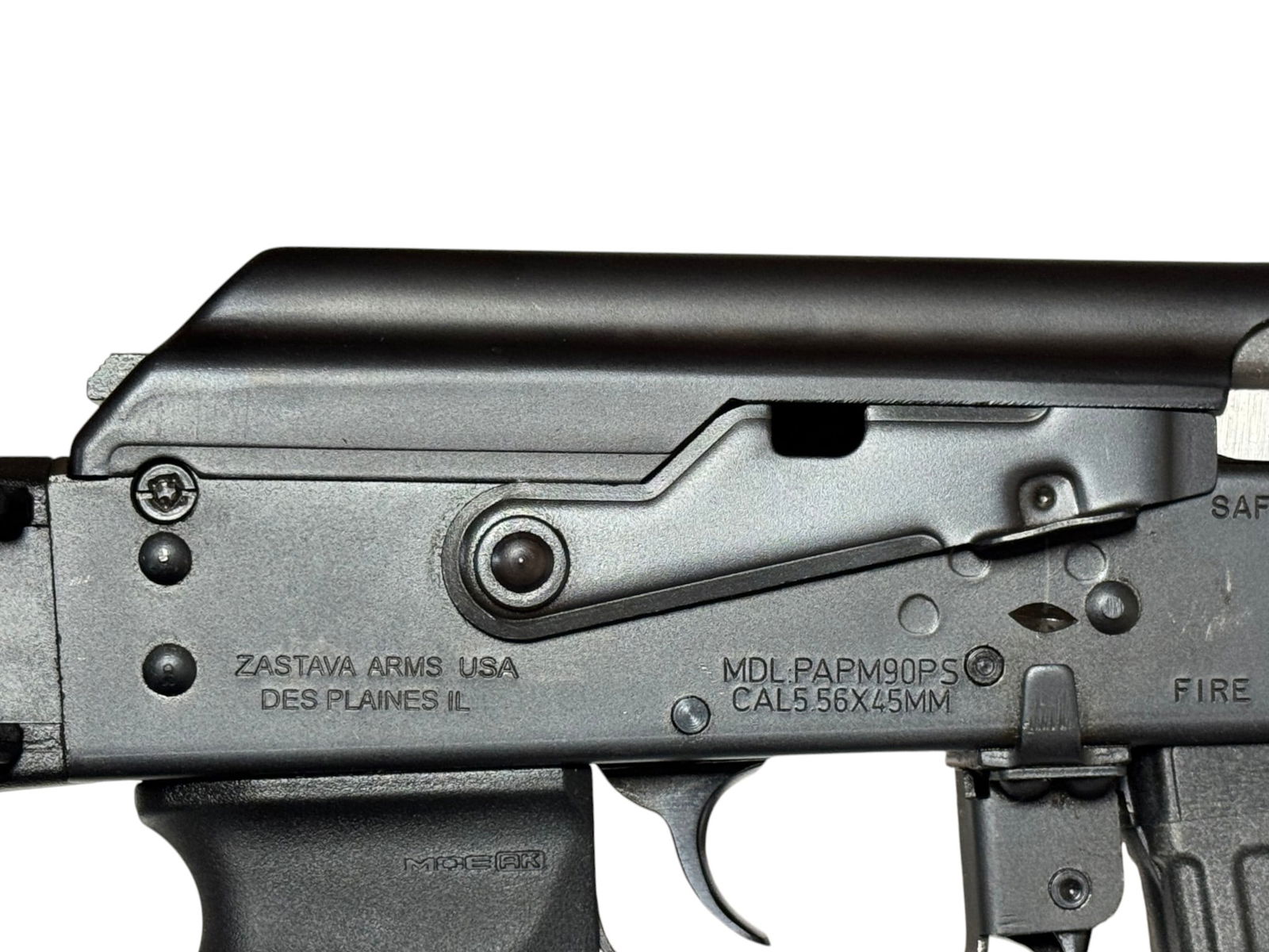 Excellent Zastava PAP M90-PS 5.56mm NATO Semi-Automatic AK Rifle w/ Red Wood & Folding Stock - 14