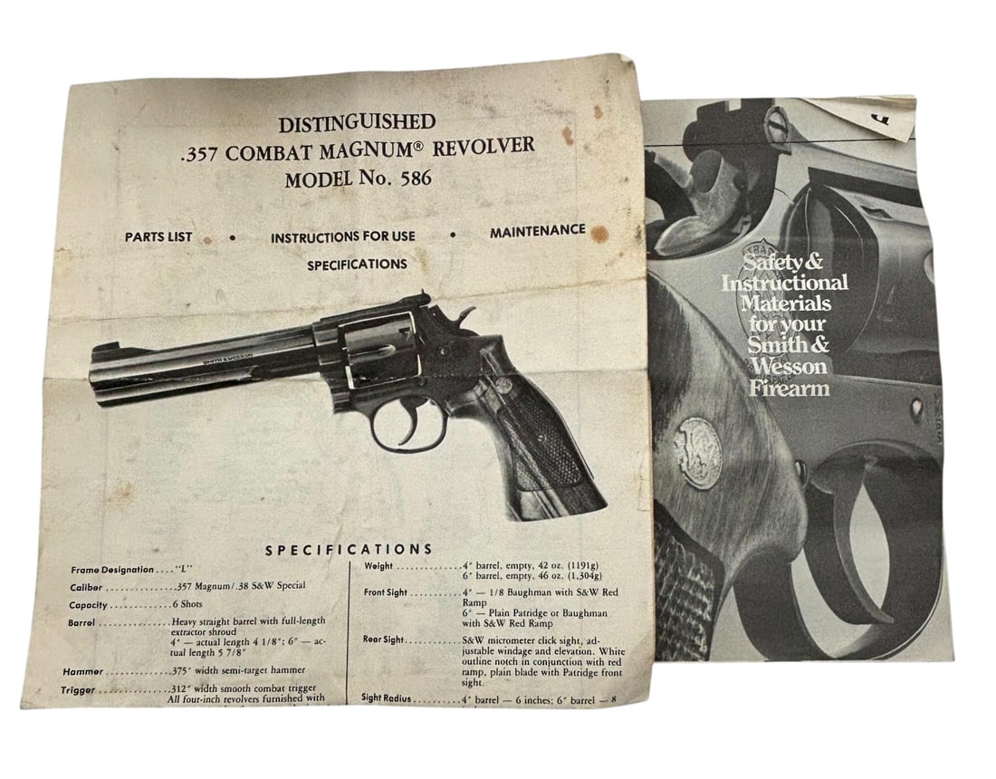 NIB 1980s Smith & Wesson Model 586-1 .357 MAG. 4" Blued Revolver - 4