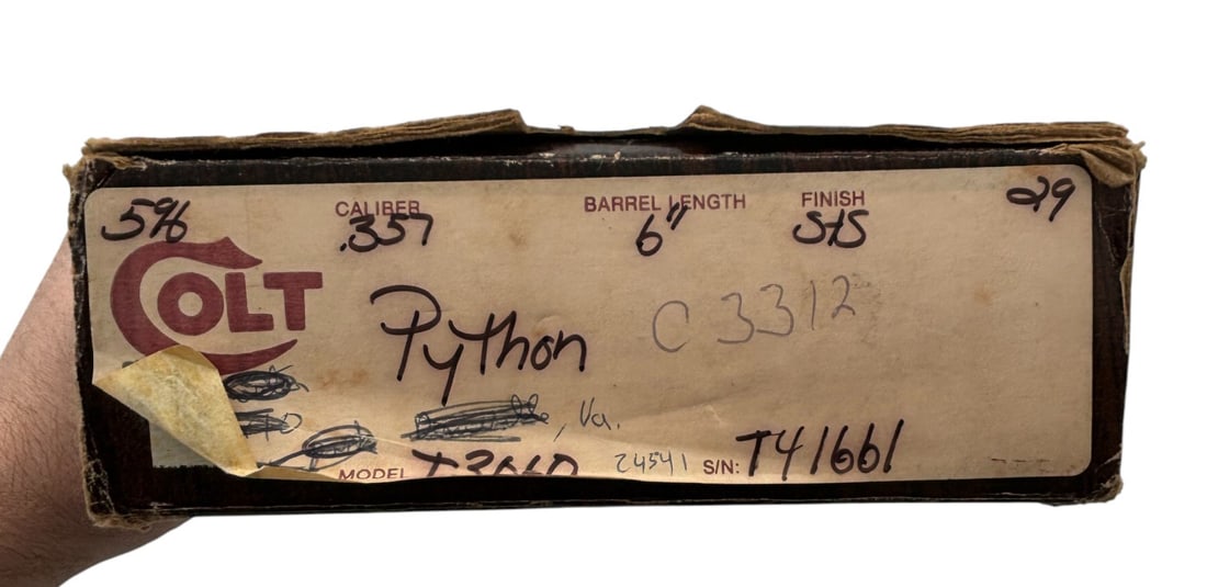 NIB Desirable 1985 Colt Python .357 MAG. 6" Stainless Steel T-Series Revolver - 6