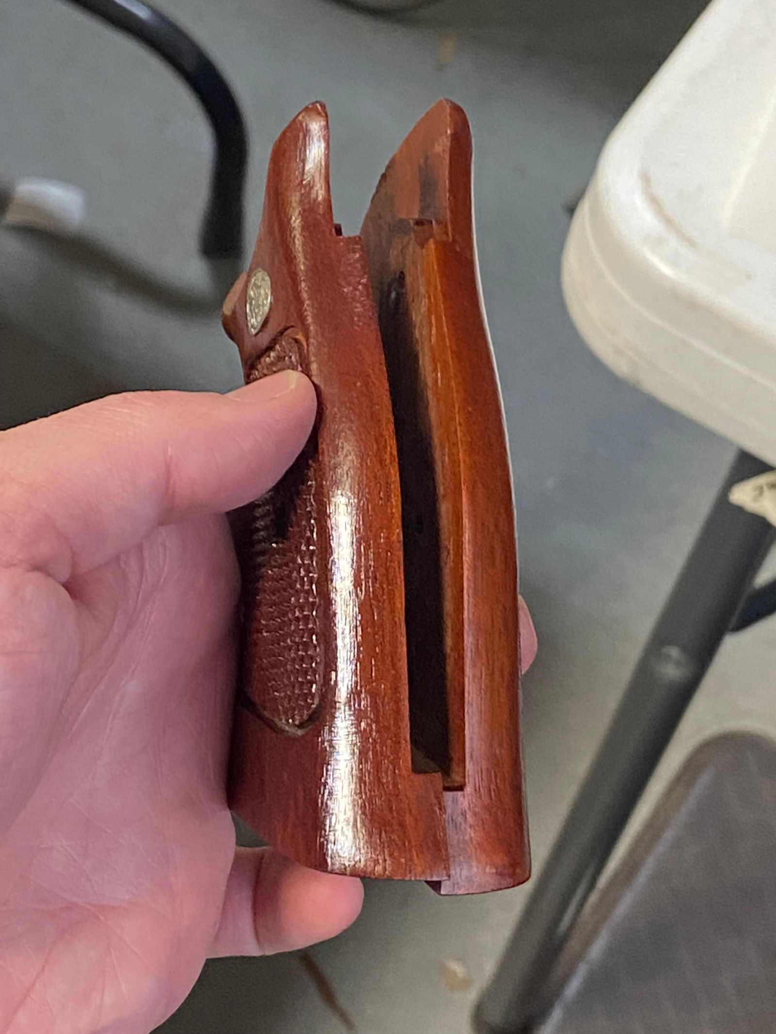 Excellent Factory Smith & Wesson N-Frame Revolver Take-Off Grips / Stocks with Screw - 7