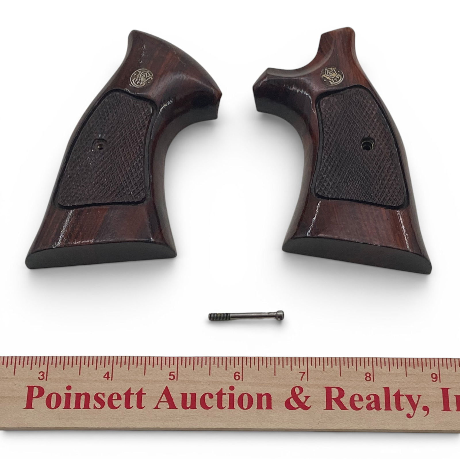 Excellent Factory Smith & Wesson N-Frame Revolver Take-Off Grips / Stocks with Screw: See Photos and ruler to determine size and fitment 