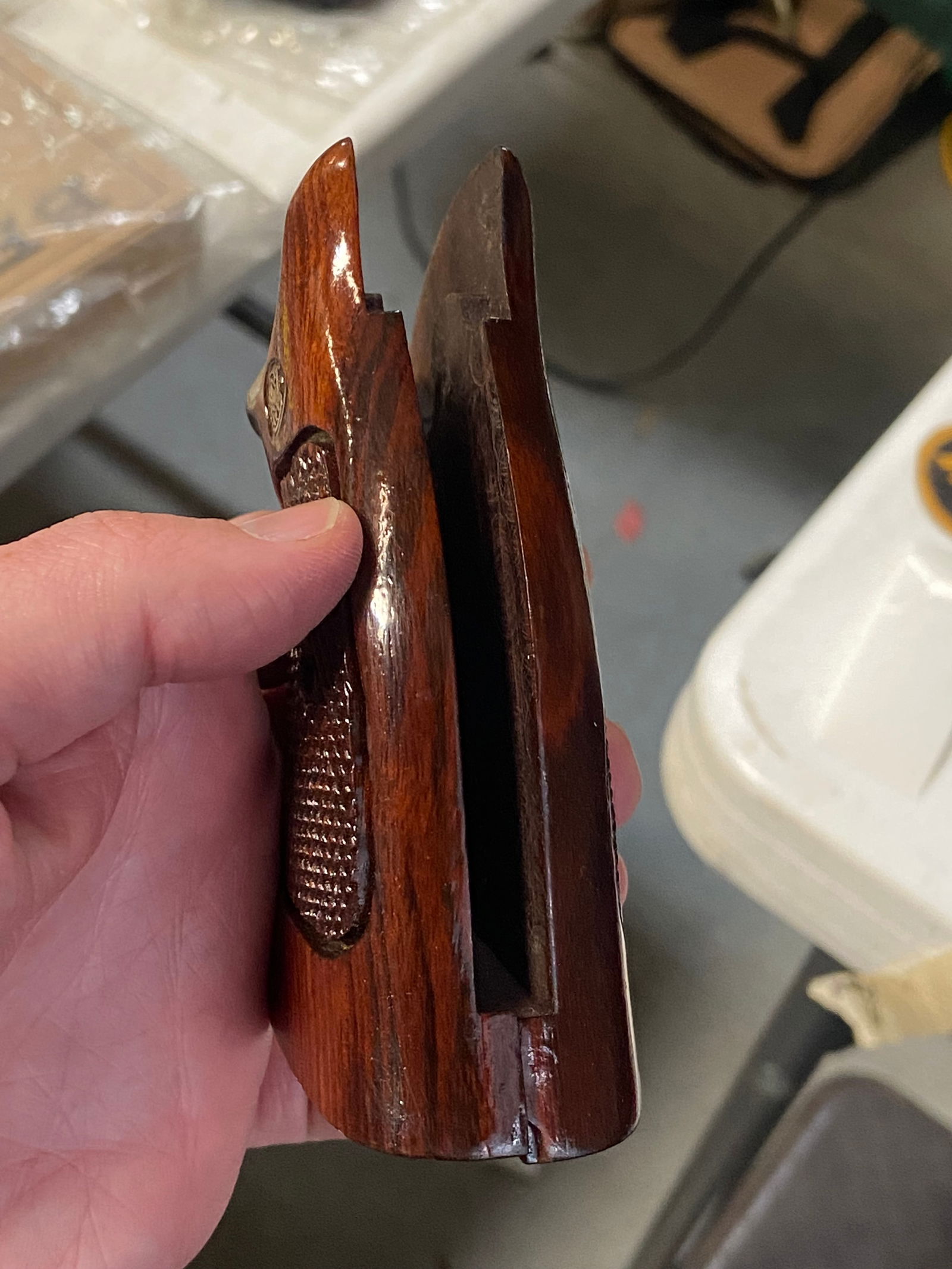 Excellent Factory Smith & Wesson N-Frame Revolver Take-Off Grips / Stocks with Screw - 8