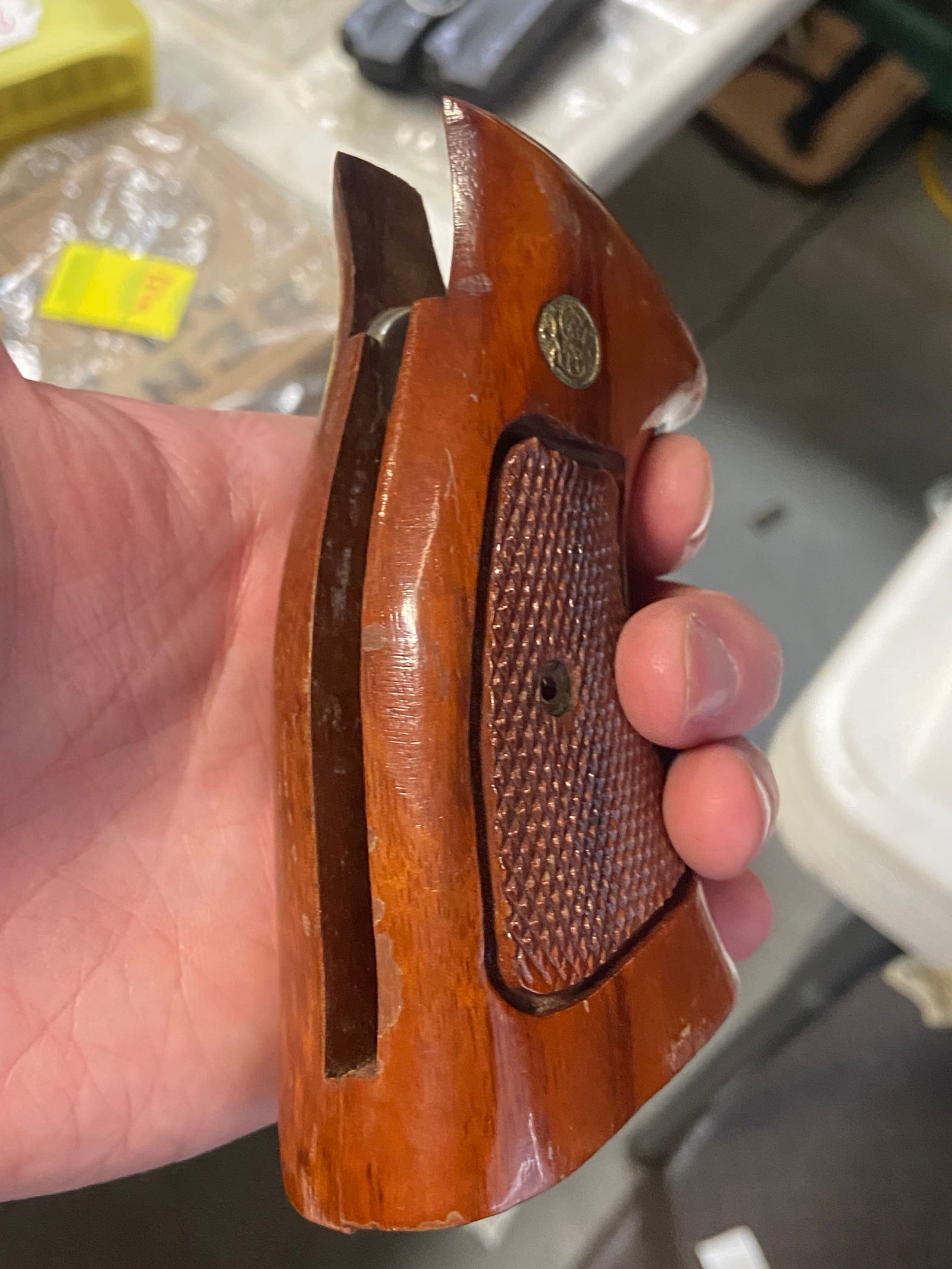 (3) Sets of Factory Smith & Wesson N-Frame Revolver Take-Off Grips / Stocks with Screws - 13