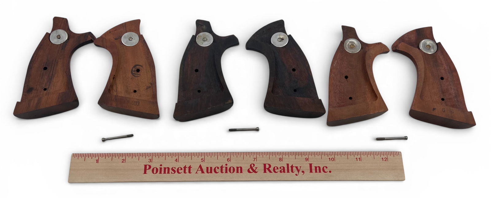 (3) Sets of Factory Smith & Wesson N-Frame Revolver Take-Off Grips / Stocks with Screws - 2
