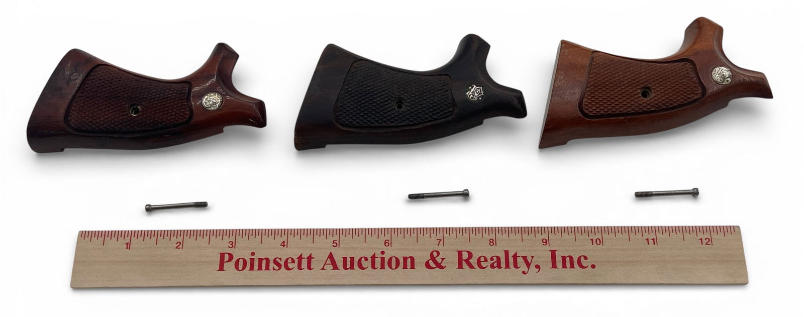 (3) Sets of Factory Smith & Wesson N-Frame Revolver Take-Off Grips / Stocks with Screws - 7
