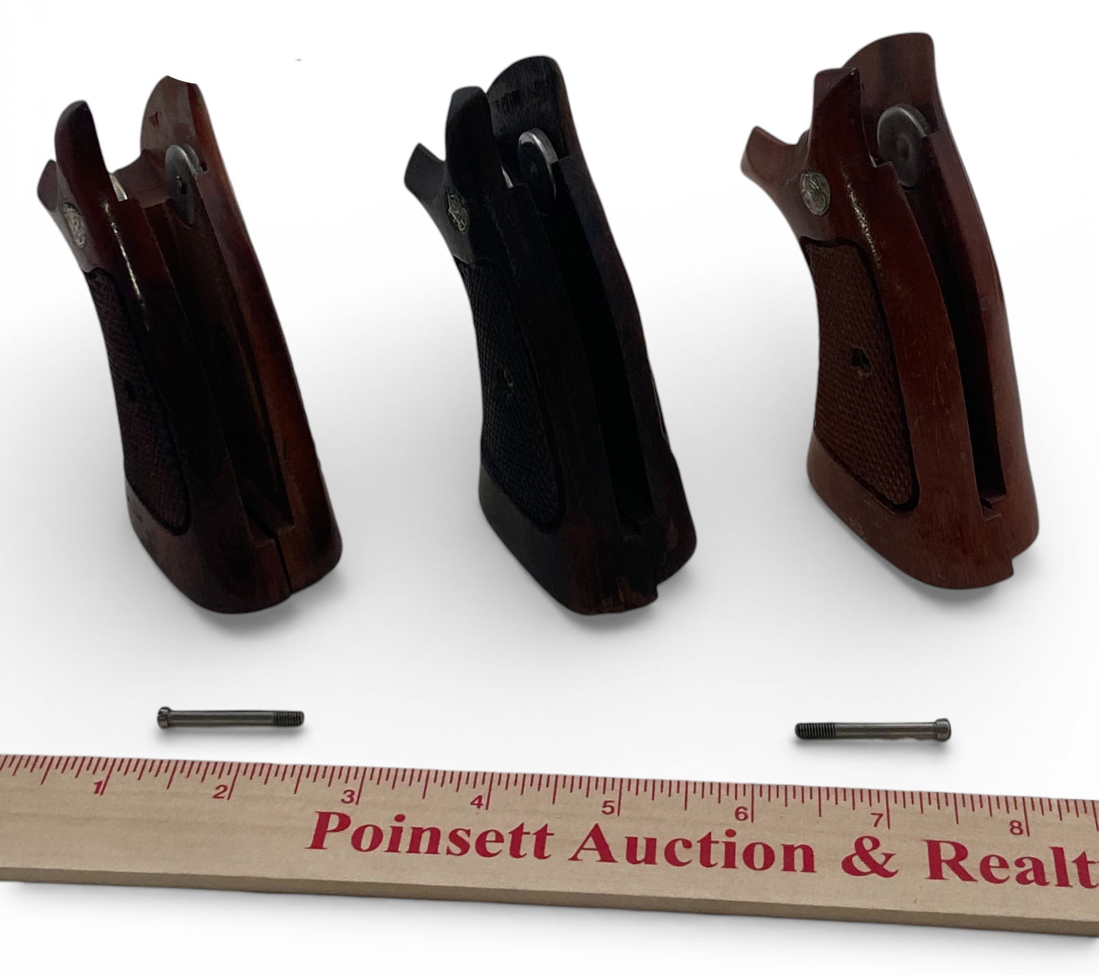 (3) Sets of Factory Smith & Wesson N-Frame Revolver Take-Off Grips / Stocks with Screws - 8