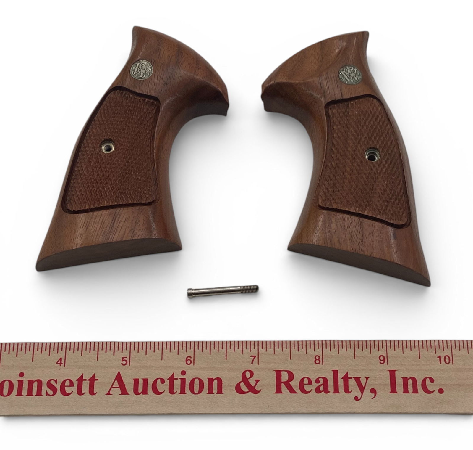 Excellent Factory Smith & Wesson K-Frame, Target, Walnut Revolver Take-Off Grips / Stocks with Sc...: See photos. Stamped inside KT-WAL and RH and LH 