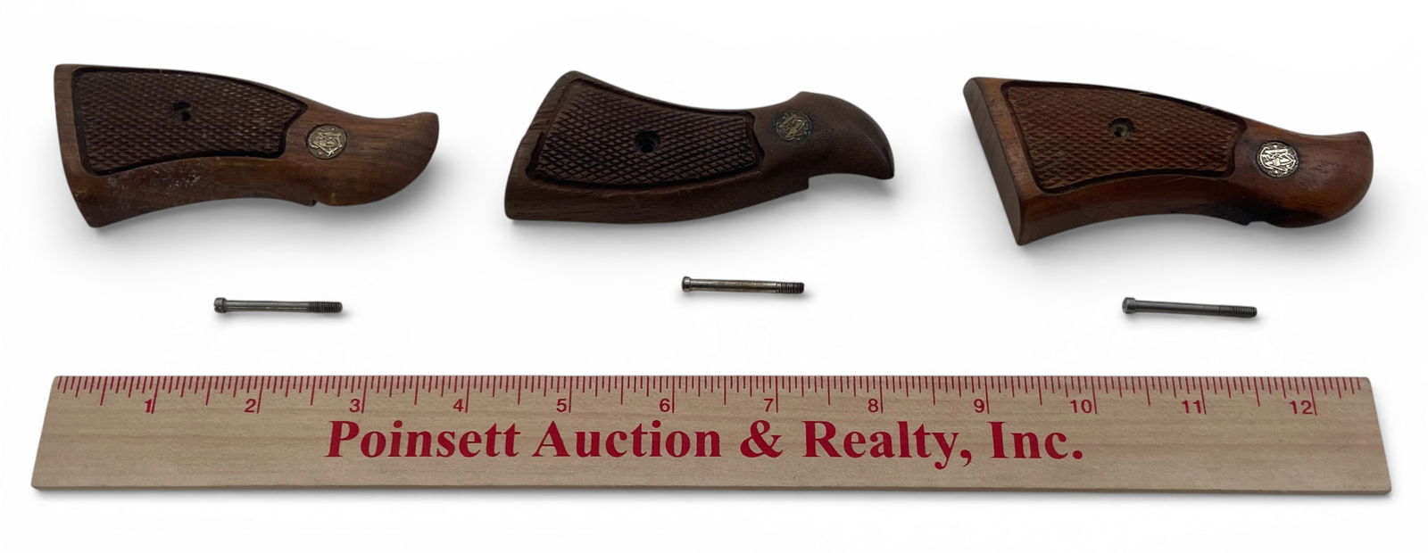 (3) Sets of Factory Smith & Wesson Revolver Take-Off Magna Grips / Stocks with Screws - 3