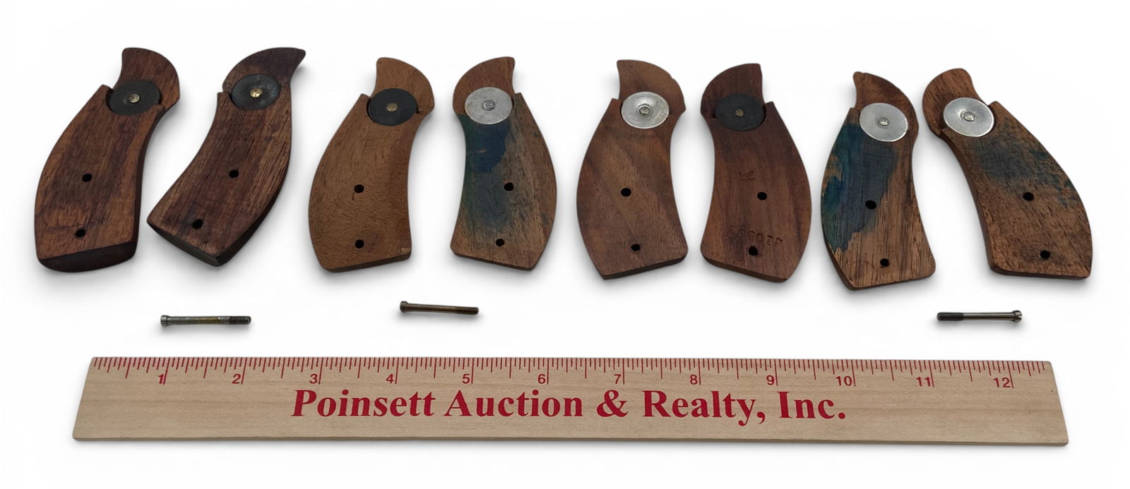 (4) Sets of Factory Smith & Wesson Revolver Take-Off Magna Grips / Stocks with Screws - 2