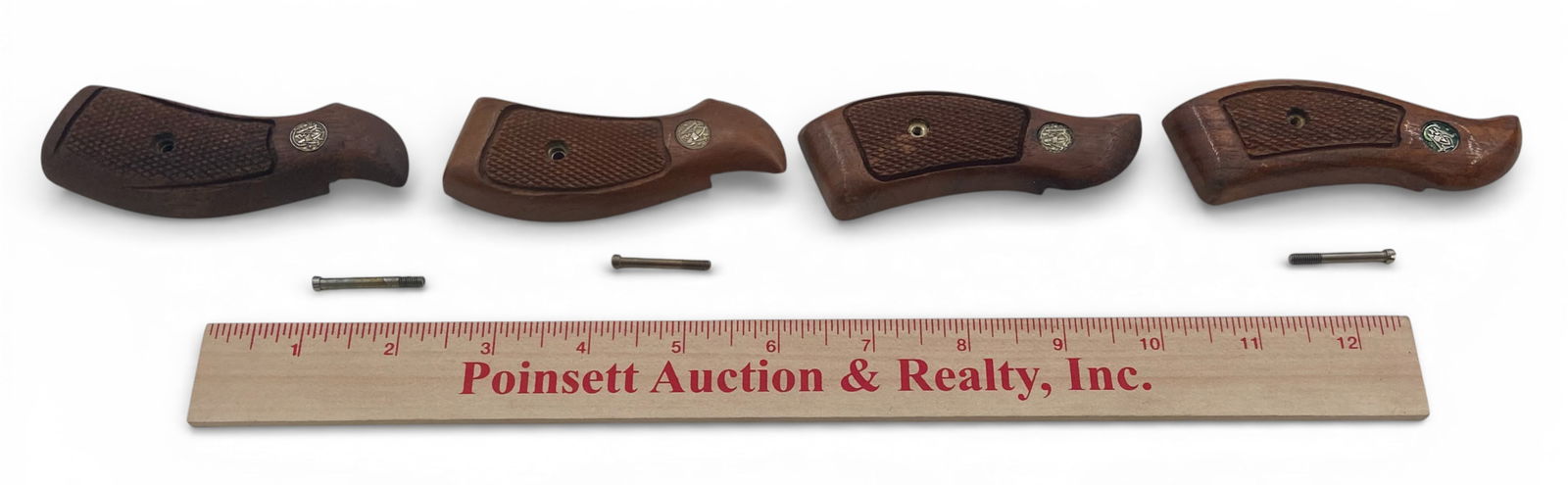 (4) Sets of Factory Smith & Wesson Revolver Take-Off Magna Grips / Stocks with Screws - 5