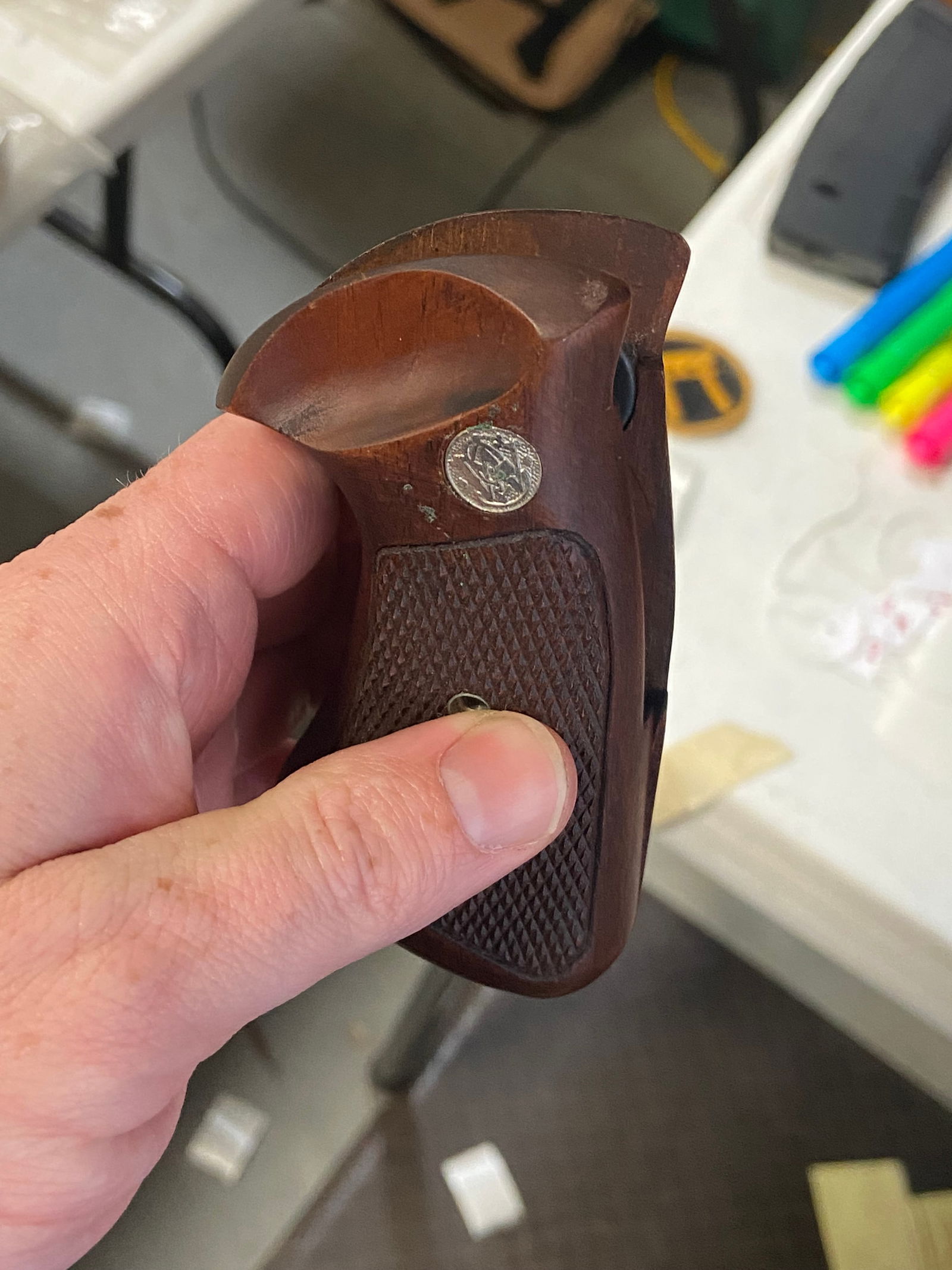 (2) Sets of Factory Smith & Wesson Revolver Take-Off Grips / Stocks with Screws - 5