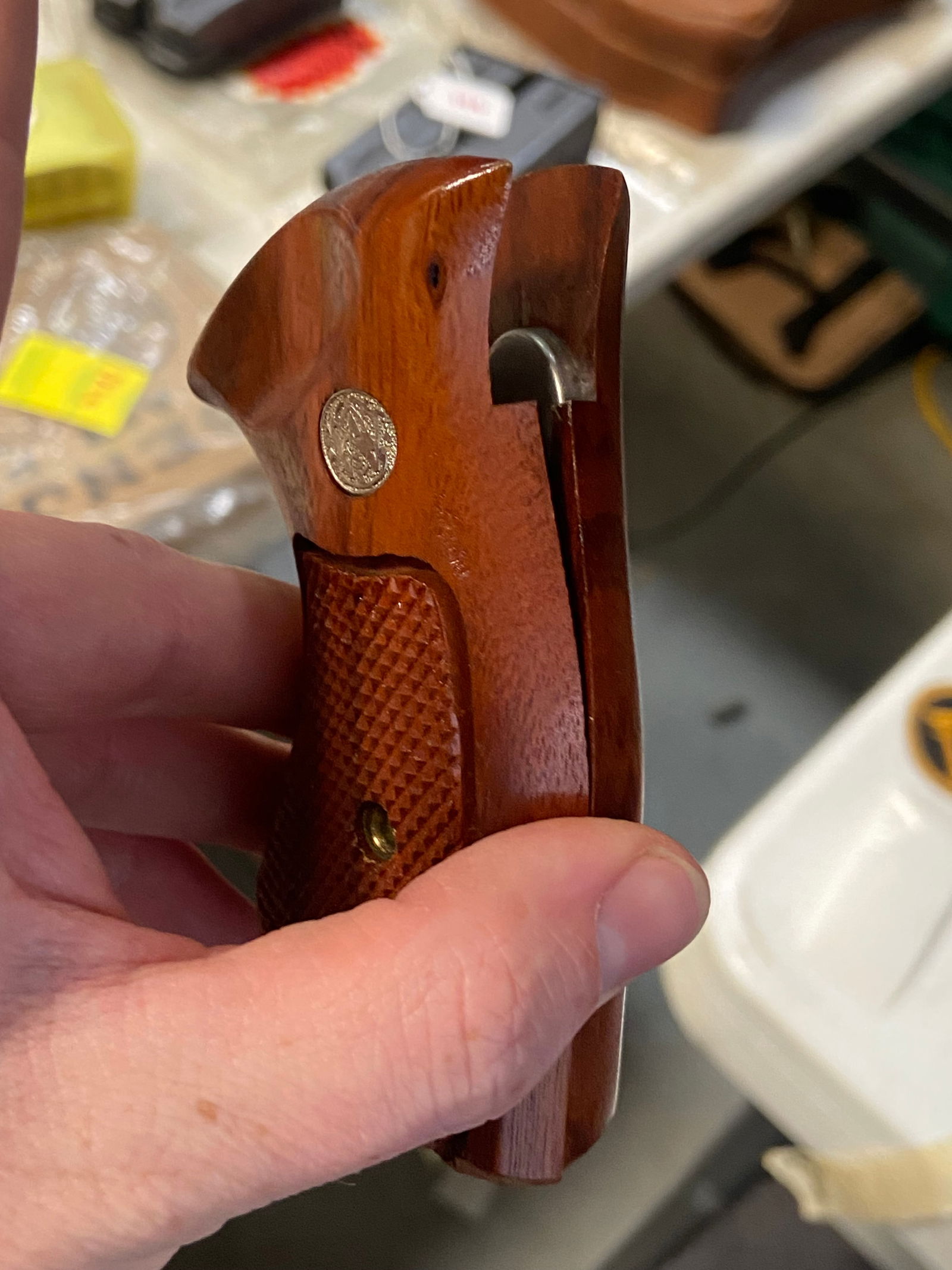 (2) Sets of Factory Smith & Wesson Revolver Take-Off Grips / Stocks with Screws - 7