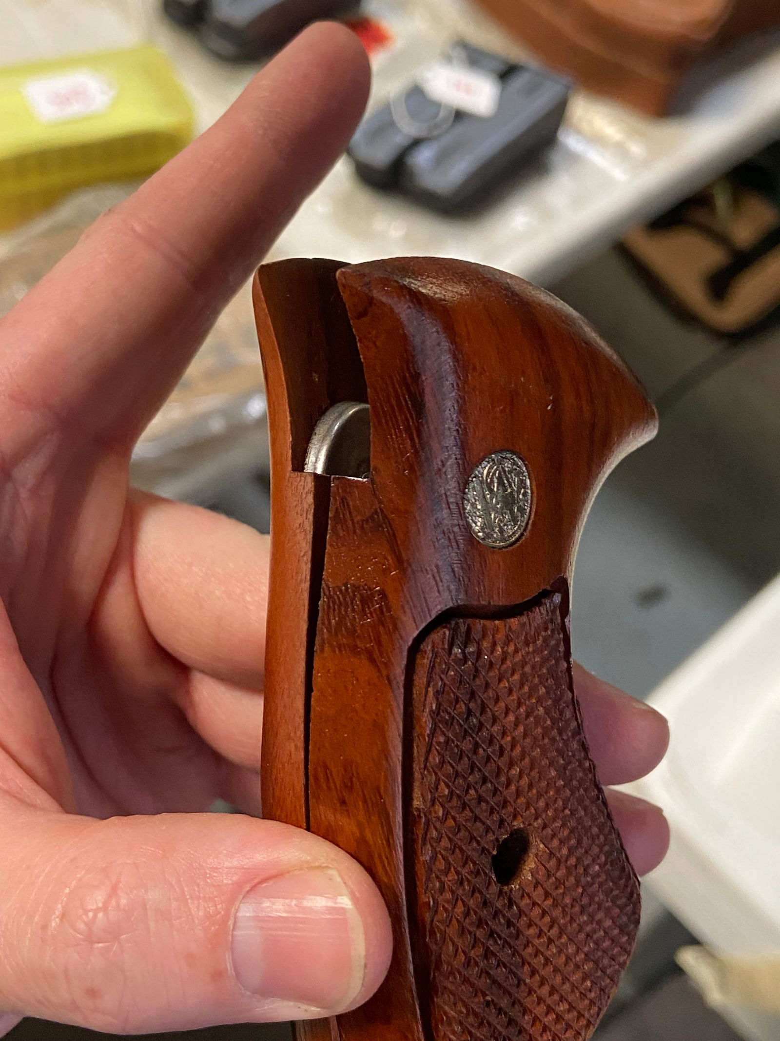 (2) Sets of Factory Smith & Wesson Revolver Take-Off Grips / Stocks with Screws - 8