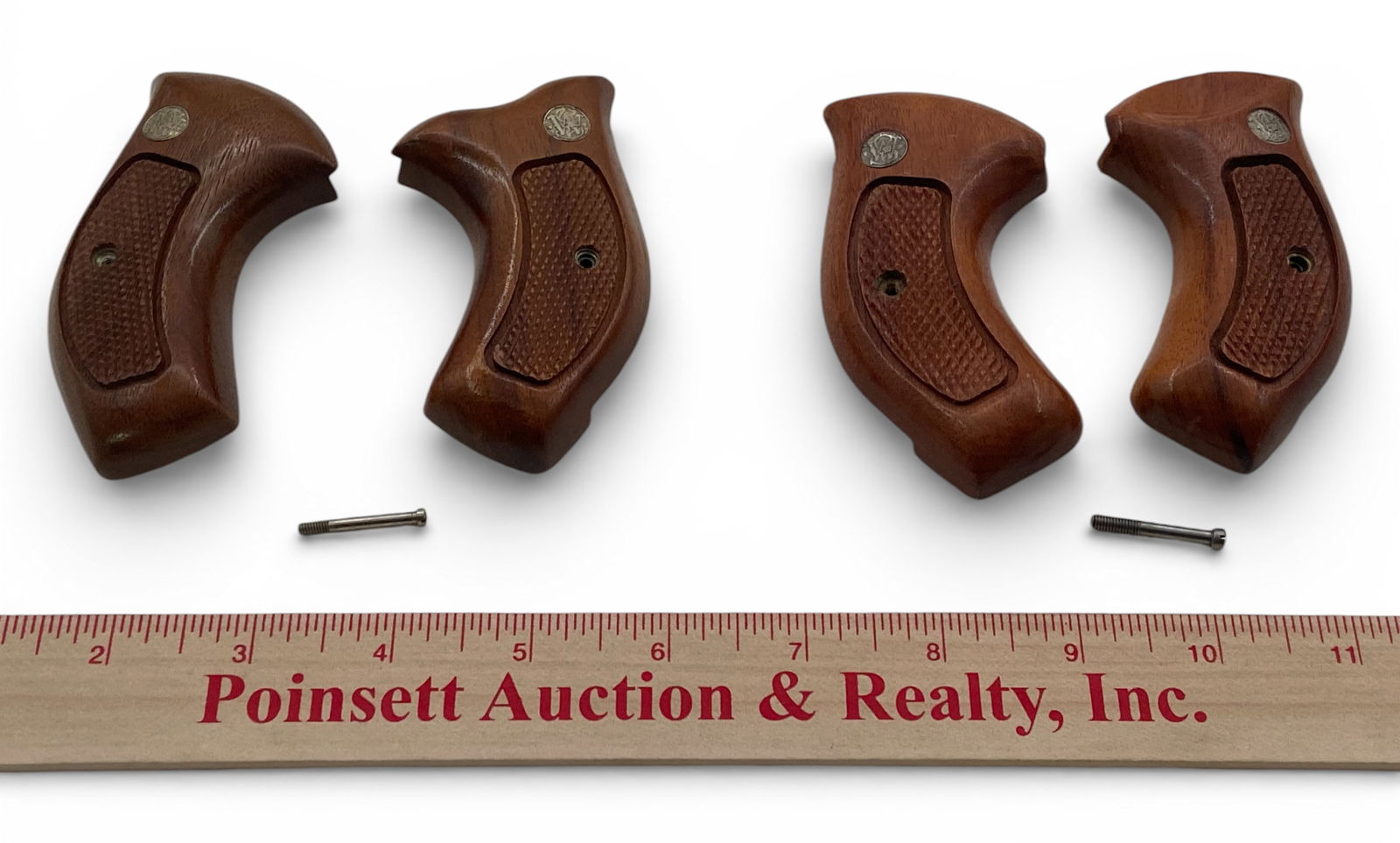 (2) Sets of Factory Smith & Wesson Revolver Take-Off Grips / Stocks with Screws: See Photos and ruler to determine size and fitment 