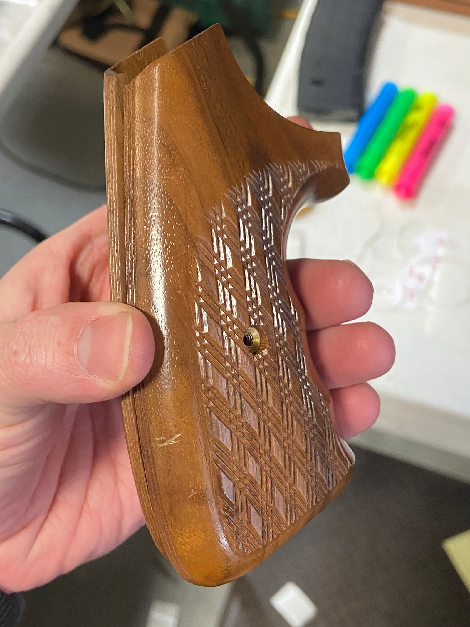 Excellent Set of Herrett Grip / Stocks for Smith & Wesson K-Frame Square Butt Revolver w/ Screw - 4