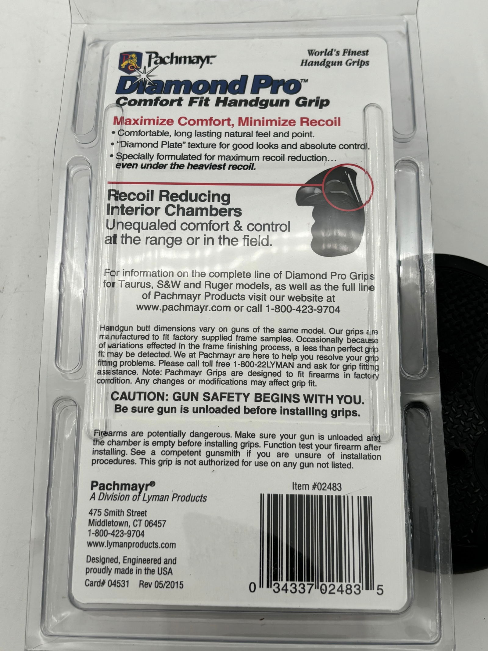 NIB Pachmayr Diamond Pro Comfort Fit Grips for Ruger SP101 Revolver - 4