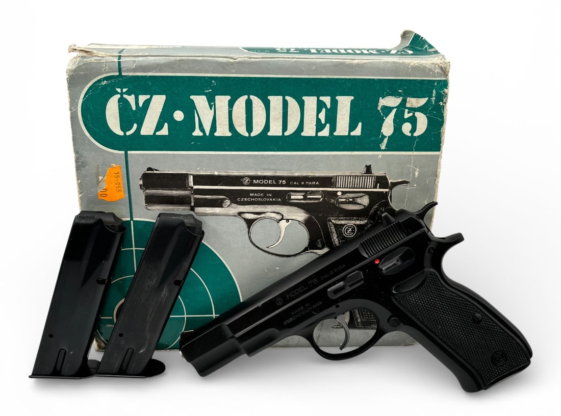 NIB Rare 1990 CZ Model 75 9MM Pistol in Original Box: S#: D8750 | comes with (2) Magazines |||| CONDITION: New in Box. Bore is Excellent. Mechanically Functions. See Photos ||||| FFL CLASS: MODERN 
