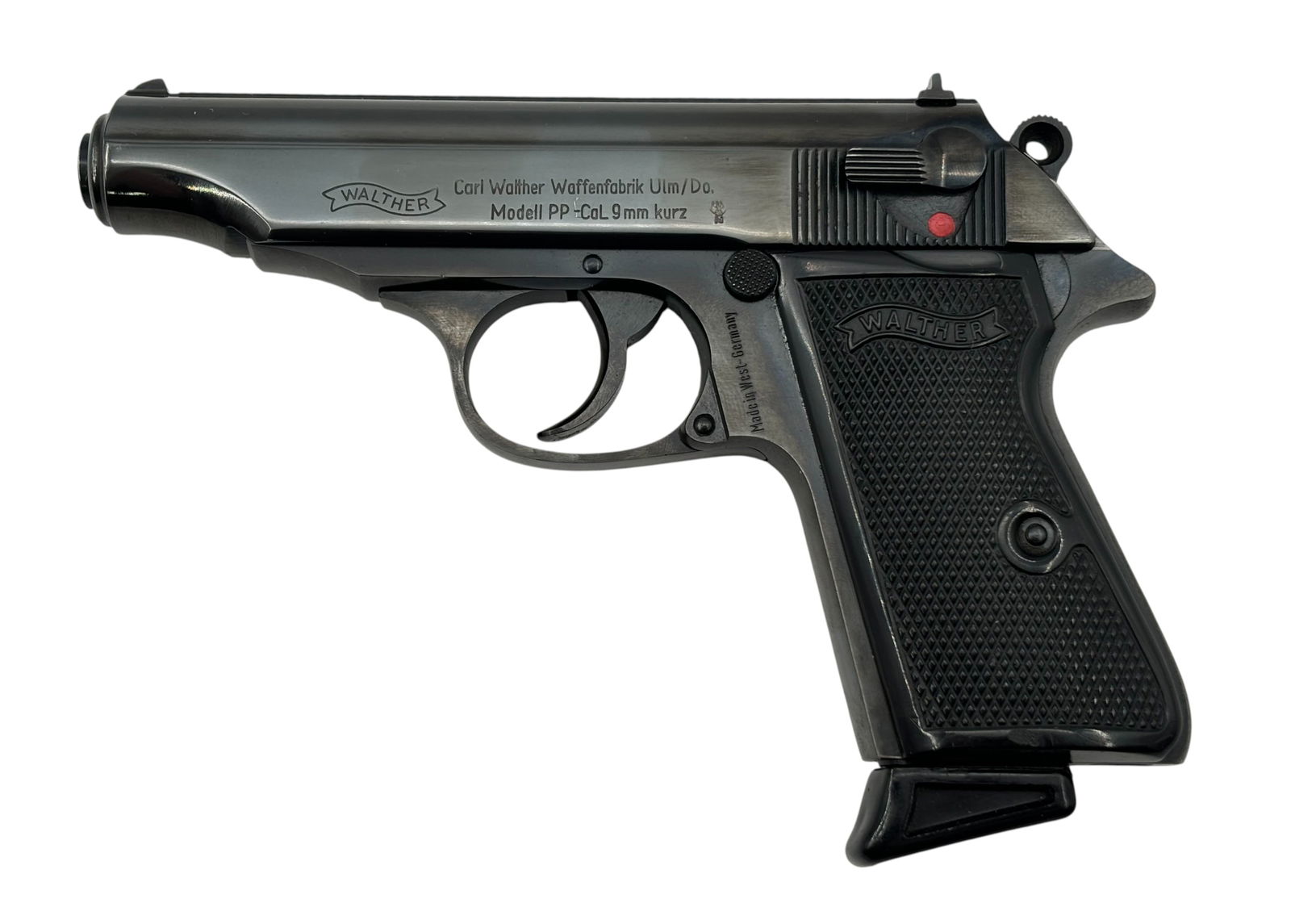 Excellent 1966 West German Walther Model PP .380 ACP Semi-Automatic Pistol with (2) Magazines - 2
