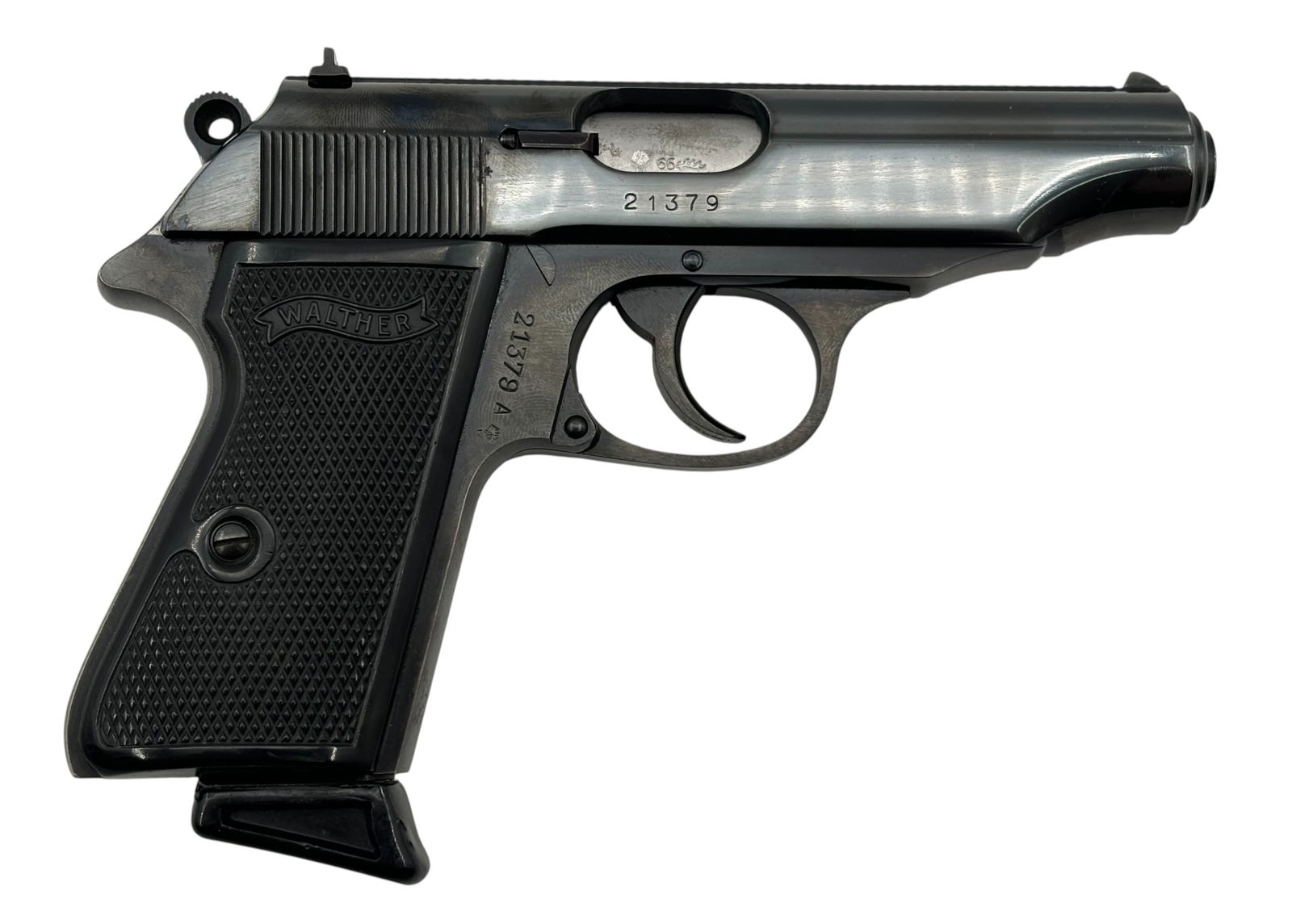 Excellent 1966 West German Walther Model PP .380 ACP Semi-Automatic Pistol with (2) Magazines - 3