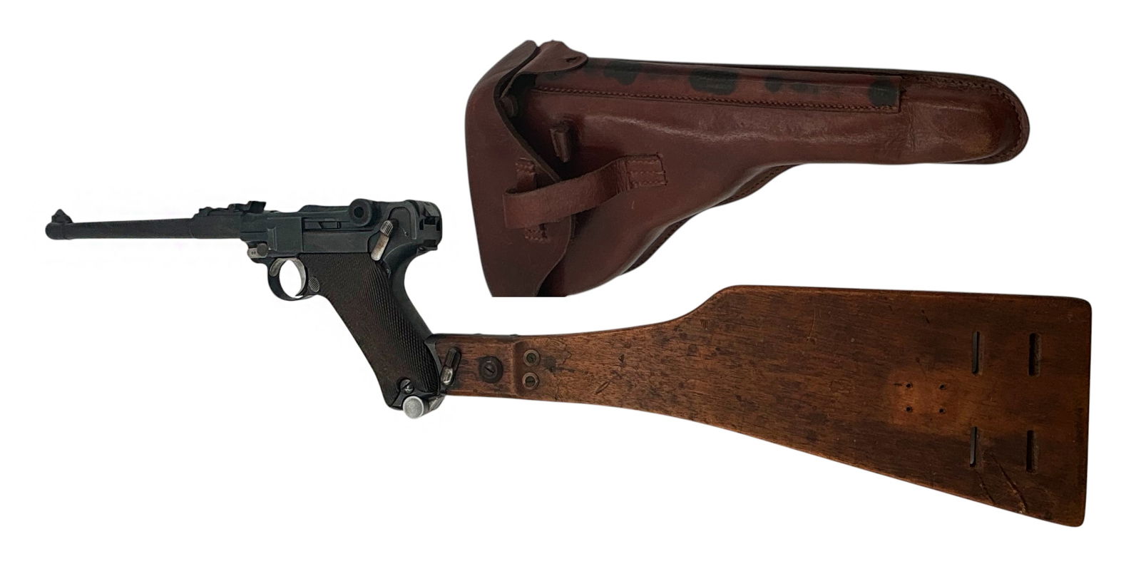 RARE Early WWI German 1914 Erfurt Artillery Luger LP-08 9mm Semi-Automatic Pistol Rig - 4