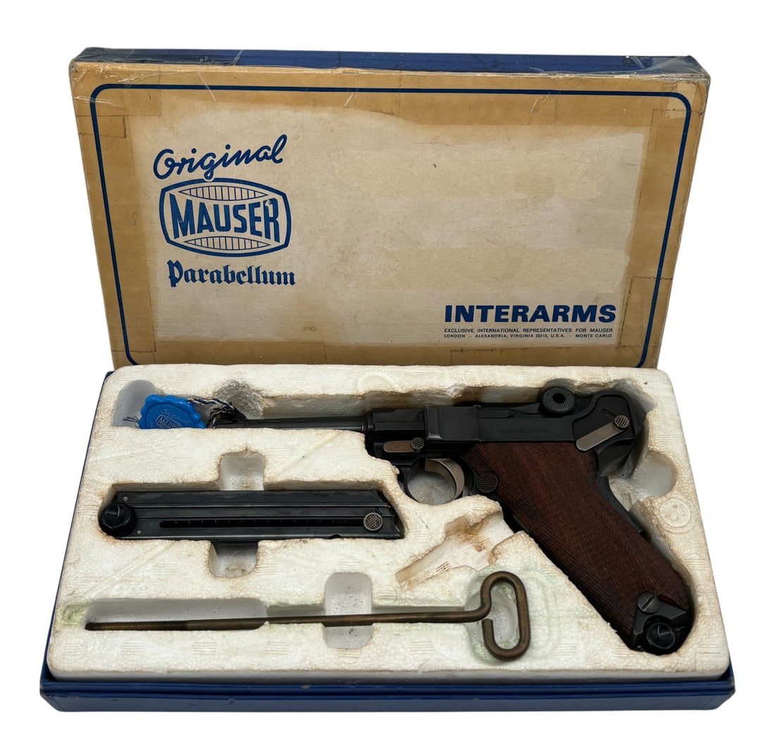 NIB 1972 Mauser Parabellum Original Luger 9MM Semi-Automatic Pistol with Matching Box and Extras - 2