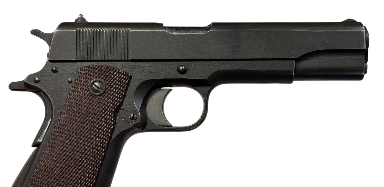 Excellent WWII 1944 Remington Rand 1911 A1 .45 ACP Semi-Automatic Pistol - 9