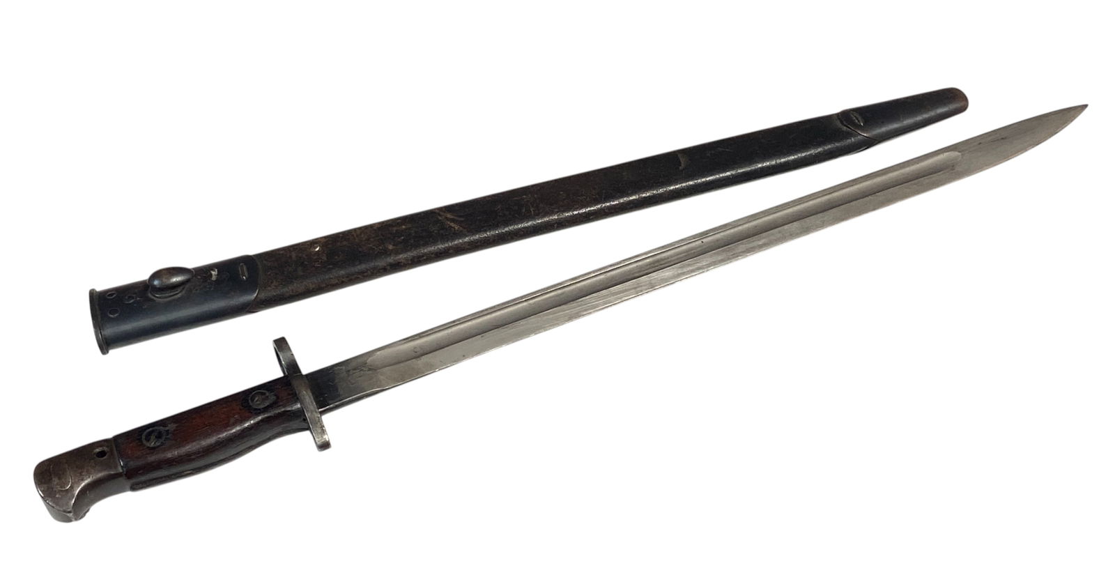 WWI British Pattern 1907 Bayonet by Wilkinson with Scabbard for Enfield Rifle (1 of 7)