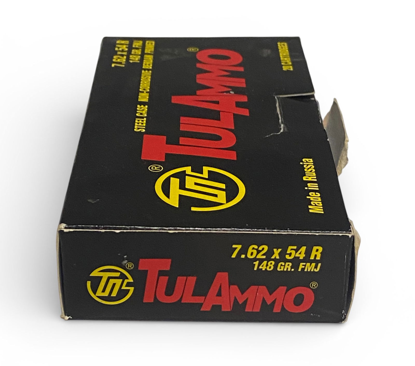 NIB 20rds. of 7.62x54r 148gr. FMJ Russian Steel Case TulAmmo Ammunition: One box of 20 rounds. See photos. 