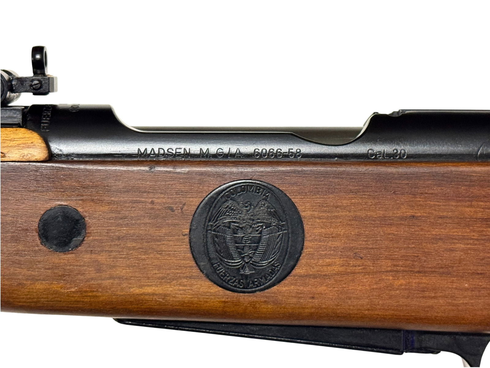 Excellent Colombian Madsen M.G./A. M47 Lightweight Military .30-06 Bolt Action Rifle - 3