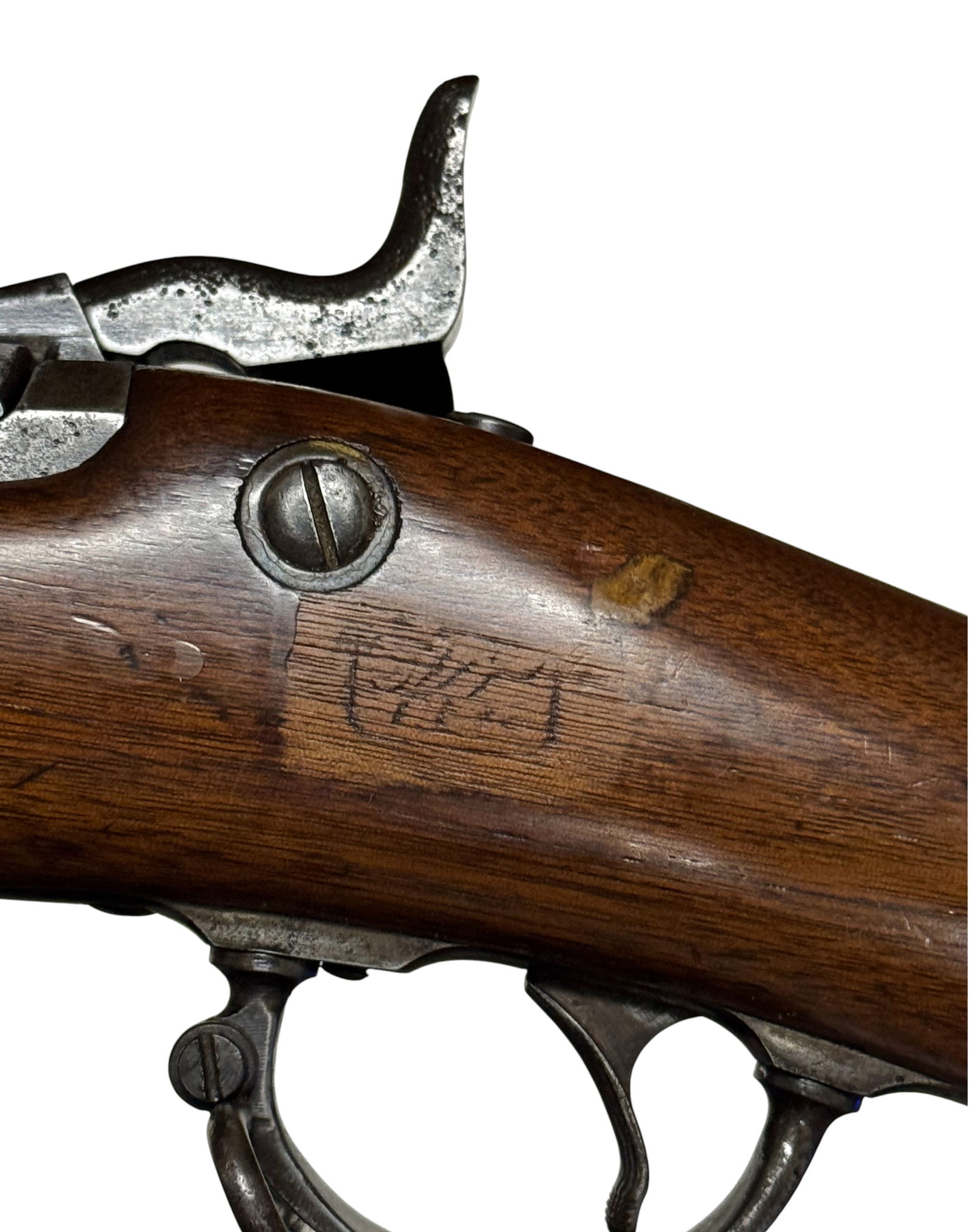 Antique 1884 US Springfield M1873 "Company B / 10 US Cavalry Regiment" .45-70 Trapdoor Rifle - 15