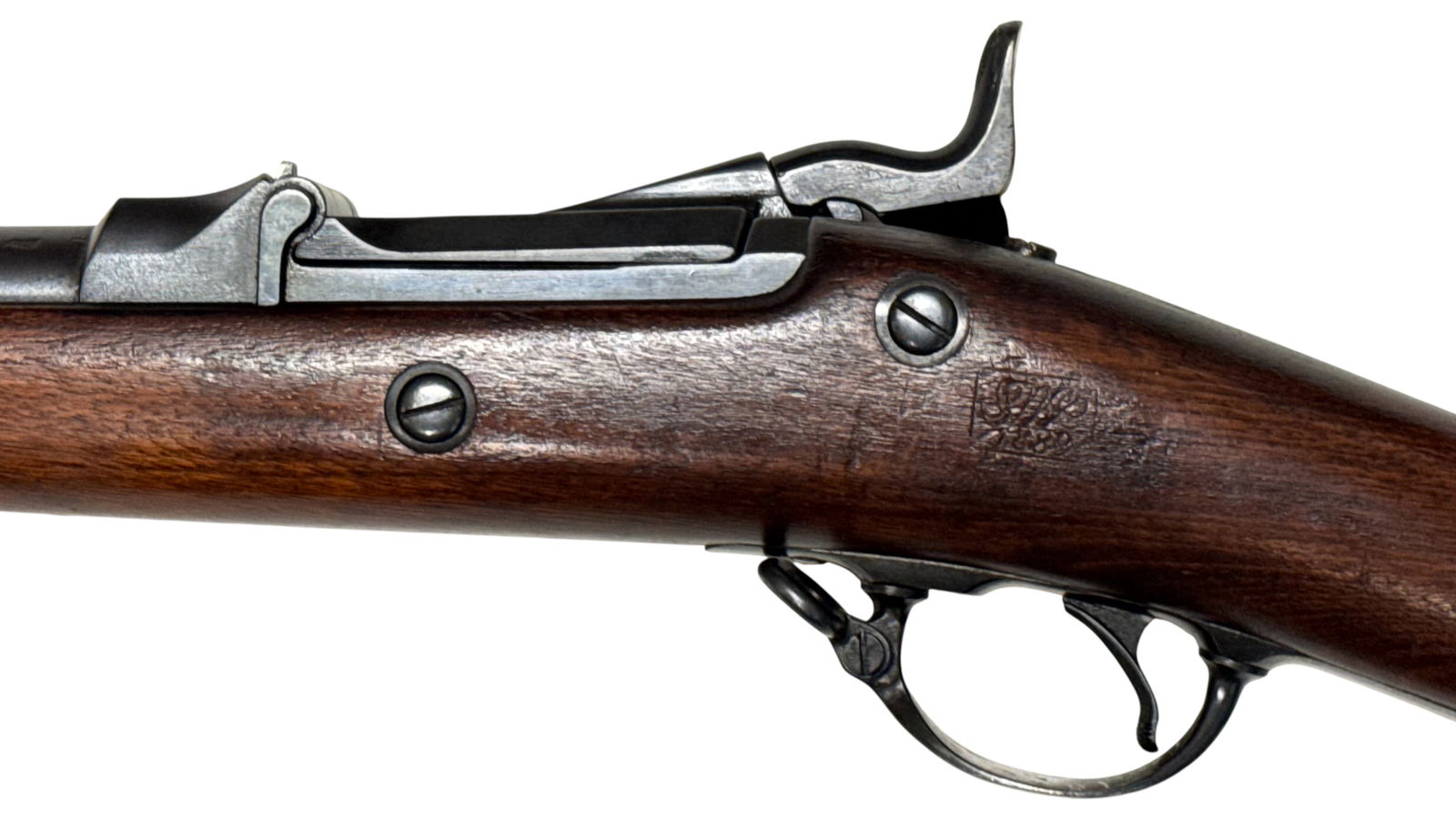 Excellent Antique 1888 US Springfield Model 1884 .45-70 GOVT. Trapdoor Rifle w/ Crisp Cartouches - 17