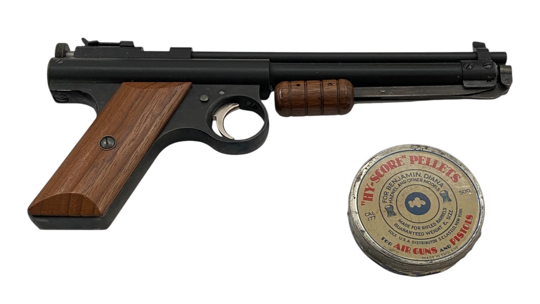 Vintage Benjamin Franklin #117 Air Pistol in Box w/ Pellets - 3