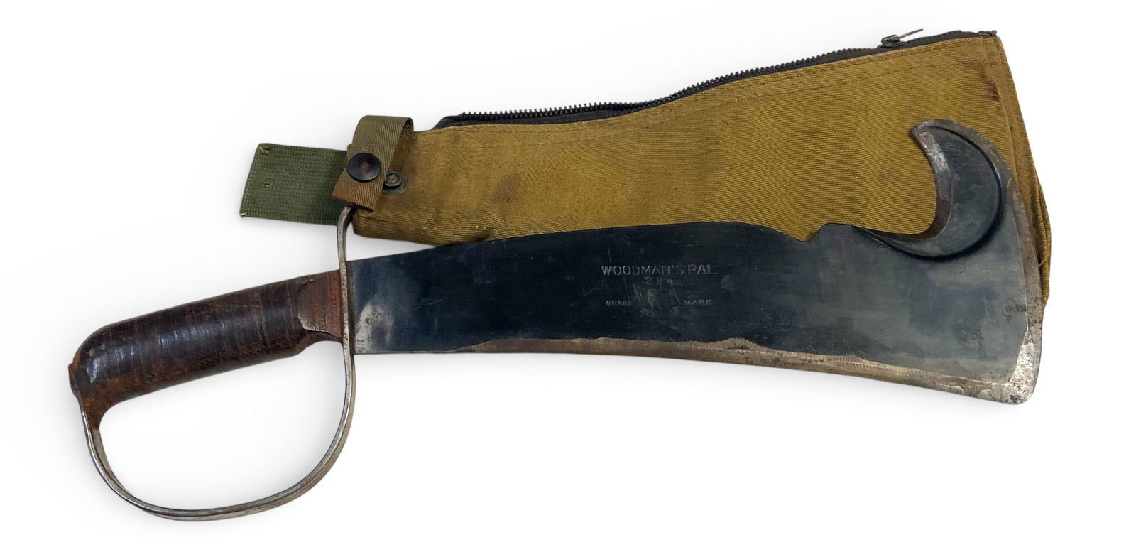 Rare WWII Woodsman Pal 284 Multi-Use Hook Machete with Sheathe (1 of 8)